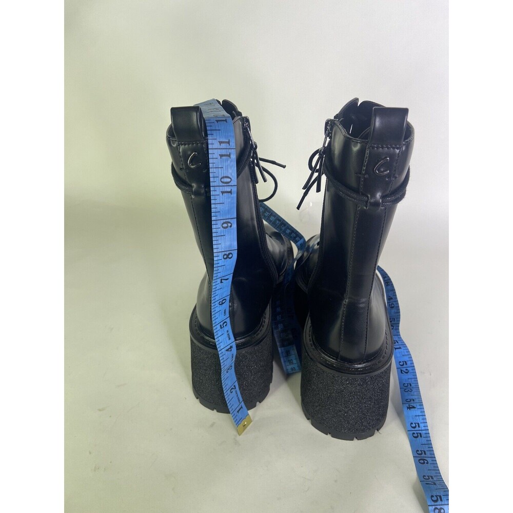 Circus NY by Sam Edelman Slater Black Faux Leather Combat Lace Up Boots Size 8 - Picture 11 of 16